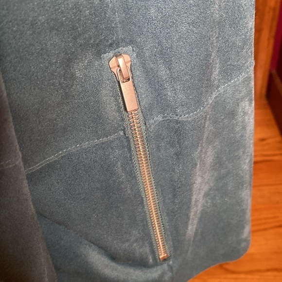 NWT Bagatelle Turquoise Teal Faux Suede Blazer Cardigan Jacket Sz L - Picture 5 of 11